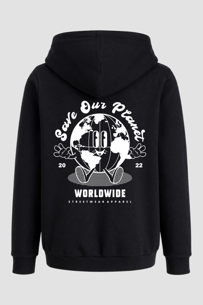Moletom Canguru Streetwear Unissex Com Capuz | Save Our Planet Est. 312-311