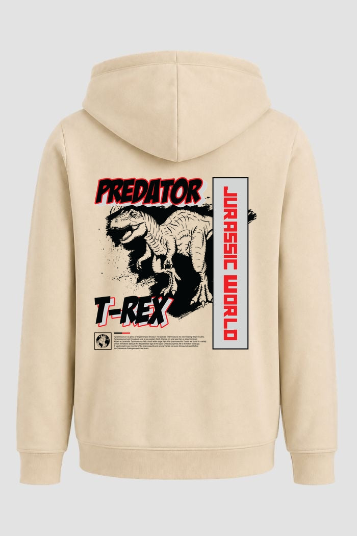 Moletom Canguru Streetwear Unissex Com Capuz | Predator Jurassic T-Rex Est. 314-313