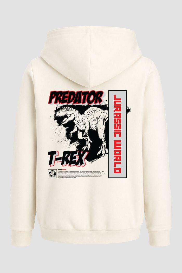 Moletom Canguru Streetwear Unissex Com Capuz | Predator Jurassic T-Rex Est. 314-313