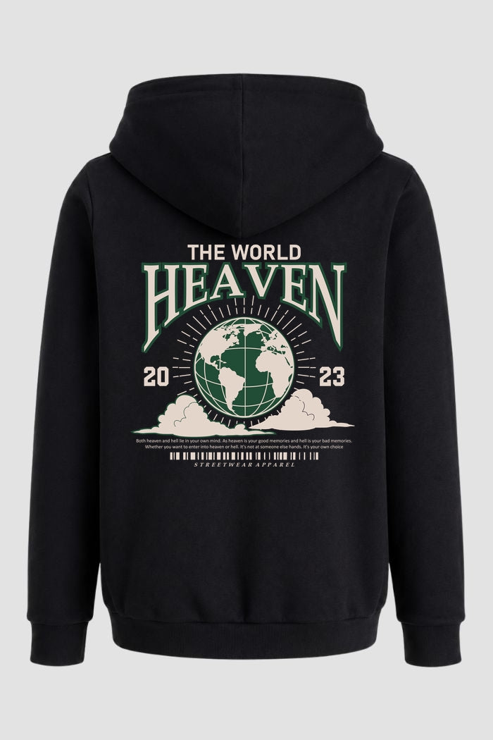 Moletom Canguru Streetwear Unissex Com Capuz | The World Heaven Est. 320-319