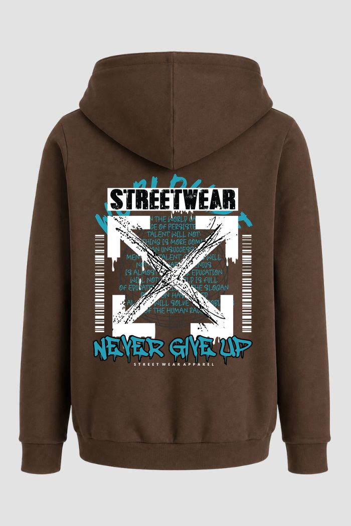 Moletom Canguru Streetwear Unissex Com Capuz | Never Give Up Est.322-321