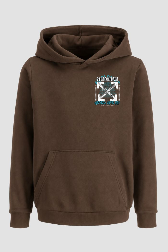 Moletom Canguru Streetwear Unissex Com Capuz | Never Give Up Est.322-321