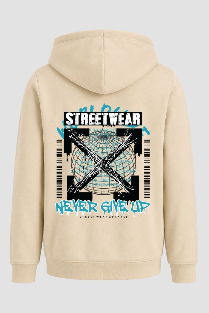 Moletom Canguru Streetwear Unissex Com Capuz | Never Give Up Est.322-321