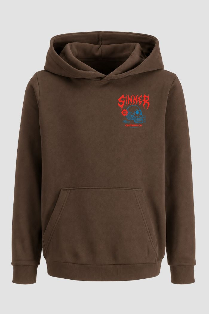 Moletom Canguru Streetwear Unissex Com Capuz | Sinner Skull Est.324-323