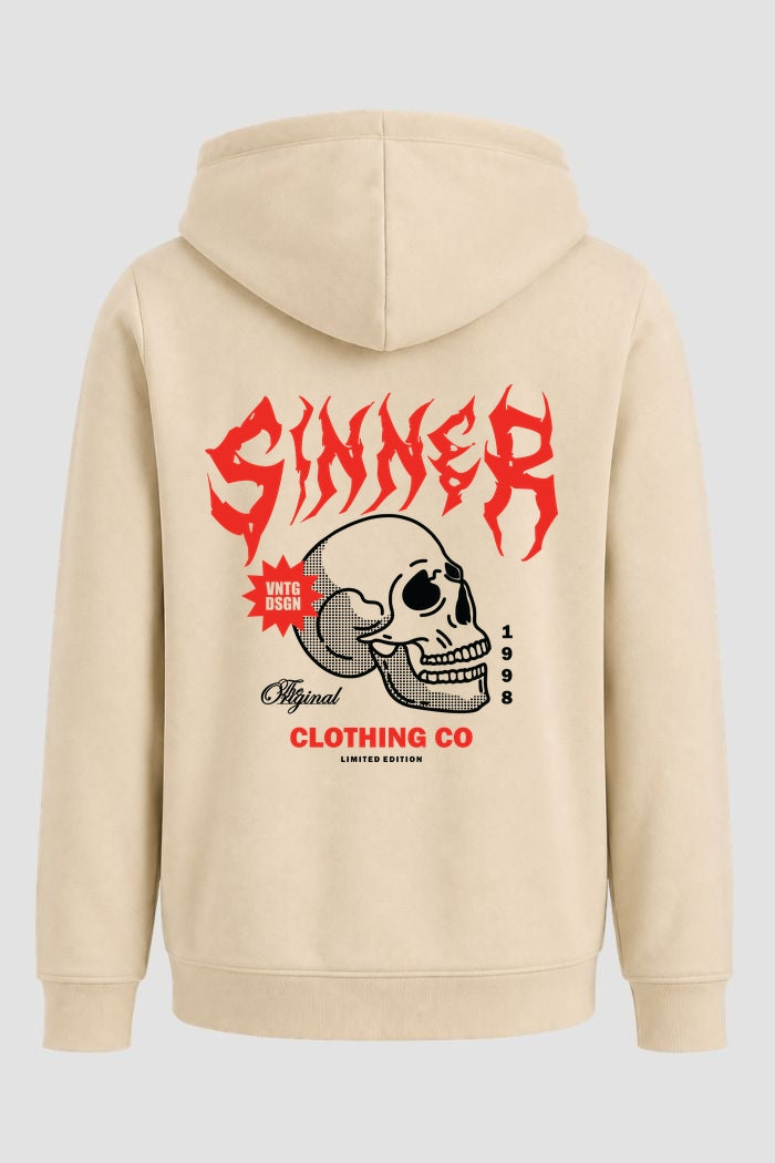 Moletom Canguru Streetwear Unissex Com Capuz | Sinner Skull Est.324-323