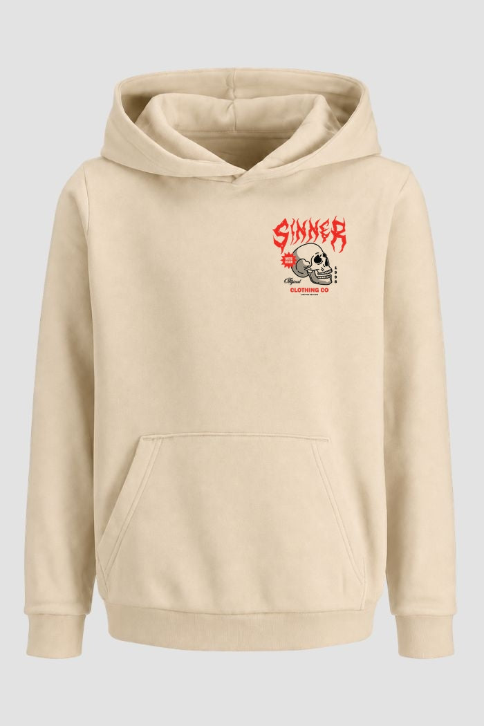 Moletom Canguru Streetwear Unissex Com Capuz | Sinner Skull Est.324-323