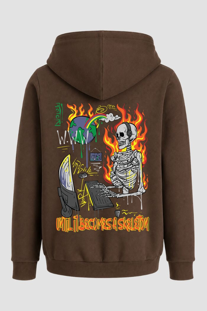 Moletom Canguru Streetwear Unissex Com Capuz | Untill Be Comes a Skeleton Est.332-331