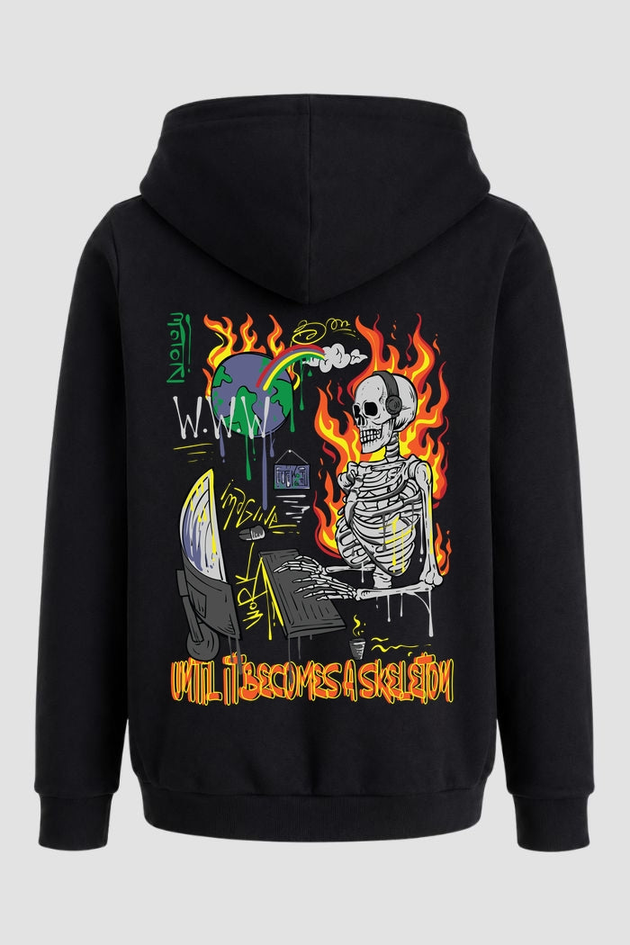Moletom Canguru Streetwear Unissex Com Capuz | Untill Be Comes a Skeleton Est.332-331