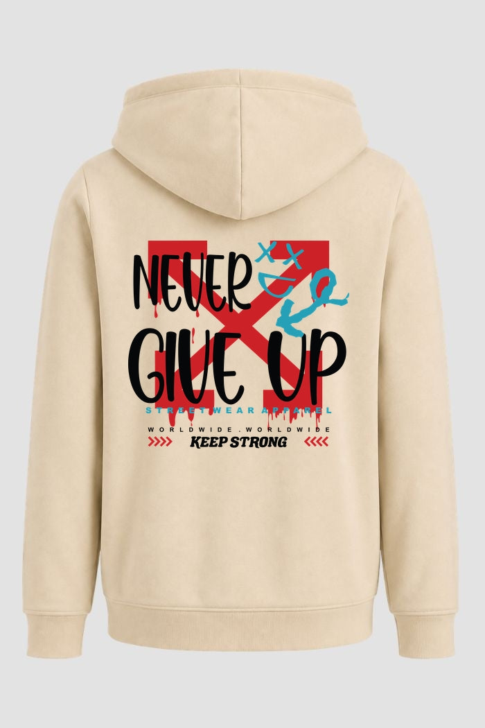 Moletom Canguru Streetwear Unissex Com Capuz | Never Give X Up Est.336-335
