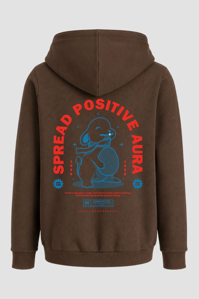 Moletom Canguru Streetwear Unissex Com Capuz | Spread Positive Aura Est.338-337