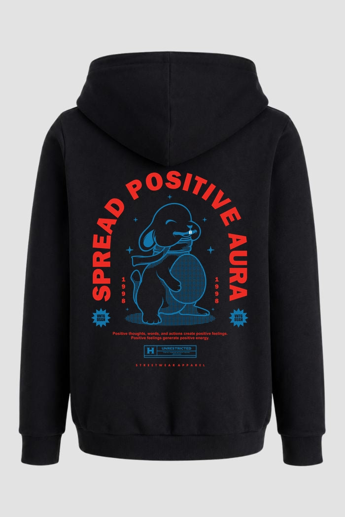 Moletom Canguru Streetwear Unissex Com Capuz | Spread Positive Aura Est.338-337