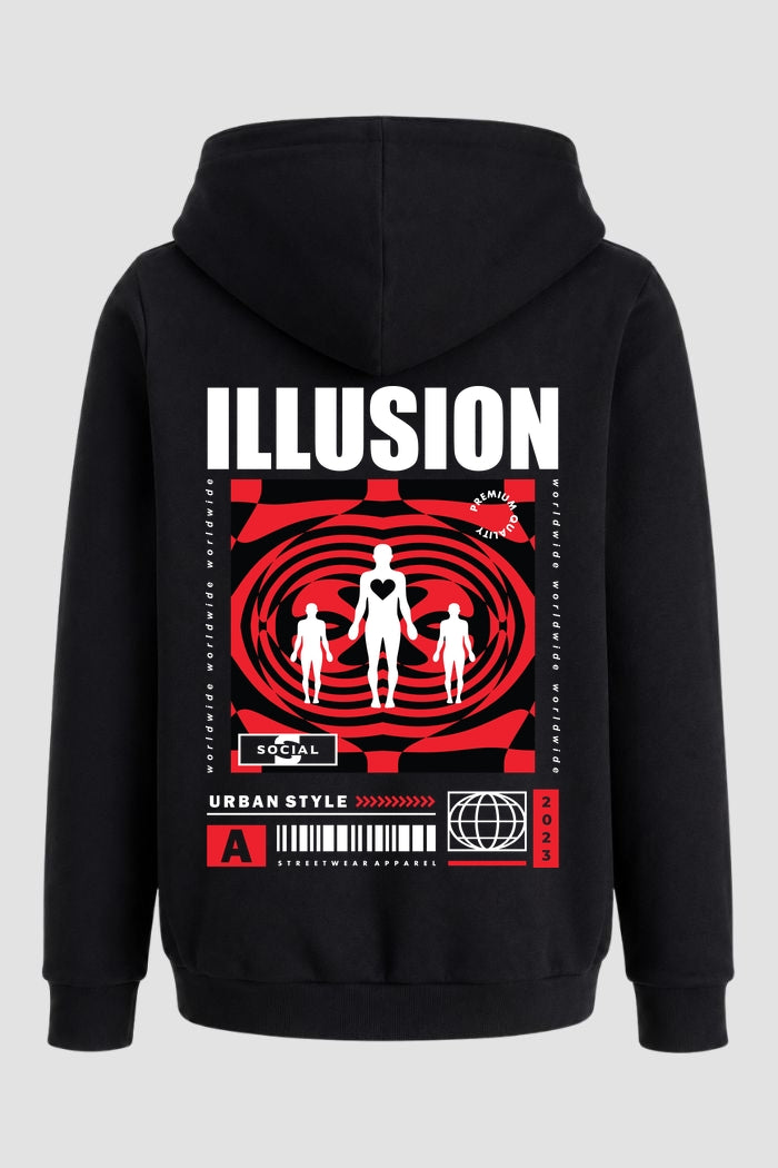 Moletom Canguru Streetwear Unissex Com Capuz | Illusion Urban Style Est.342-341