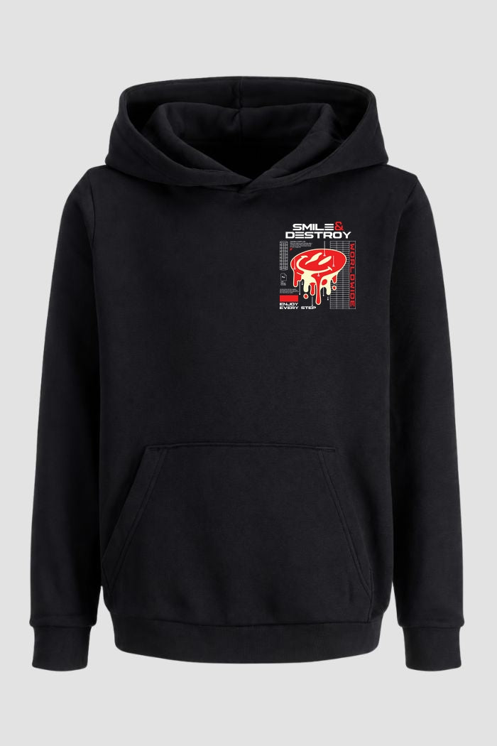 Moletom Canguru Streetwear Unissex Com Capuz | Smile and Destroy Est.344-343