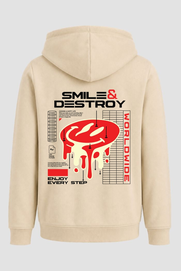 Moletom Canguru Streetwear Unissex Com Capuz | Smile and Destroy Est.344-343