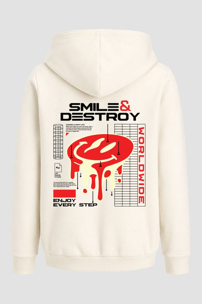 Moletom Canguru Streetwear Unissex Com Capuz | Smile and Destroy Est.344-343