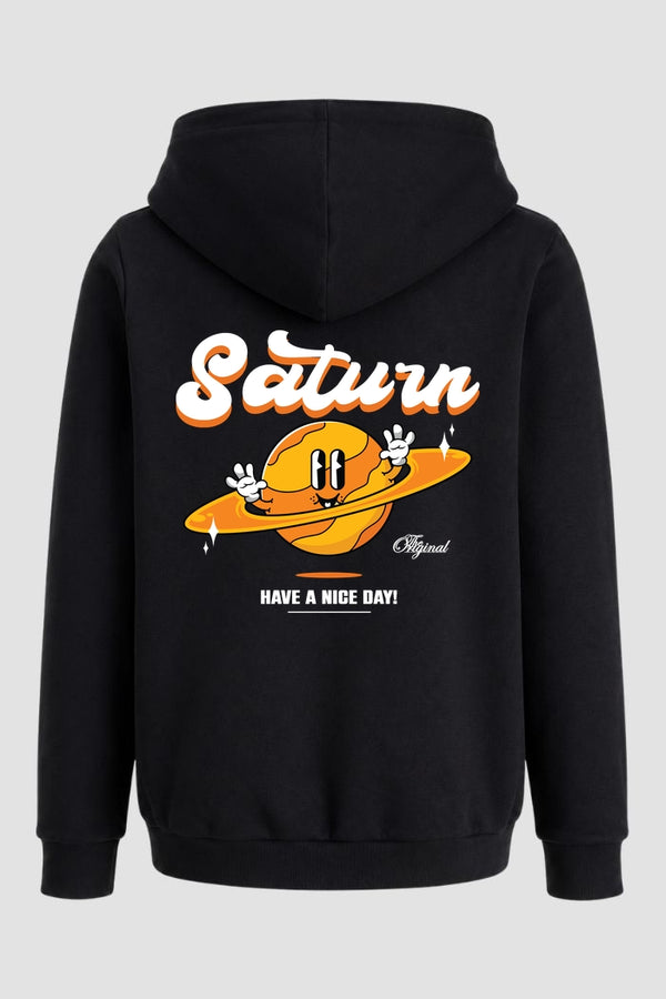Moletom Canguru Streetwear Unissex Com Capuz | Saturn Have a Nice Day Est.350-349
