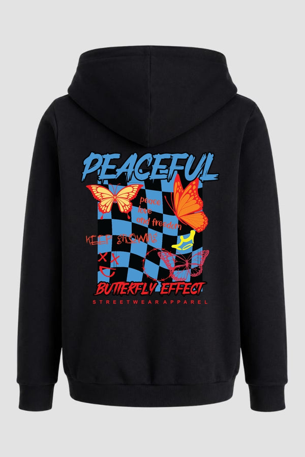 Moletom Canguru Streetwear Unissex Com Capuz | Pacefull Butterfly Est.352-351