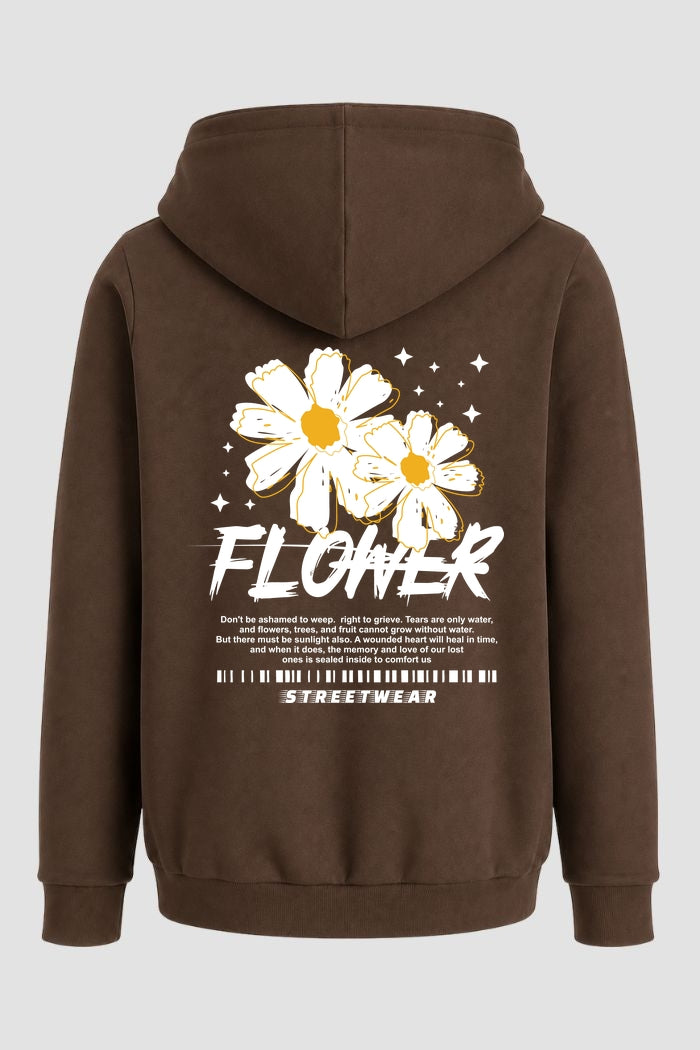 Moletom Canguru Streetwear Unissex Com Capuz | Flower Street Est.357-358