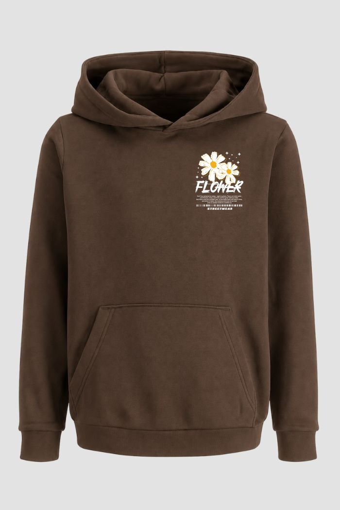 Moletom Canguru Streetwear Unissex Com Capuz | Flower Street Est.357-358