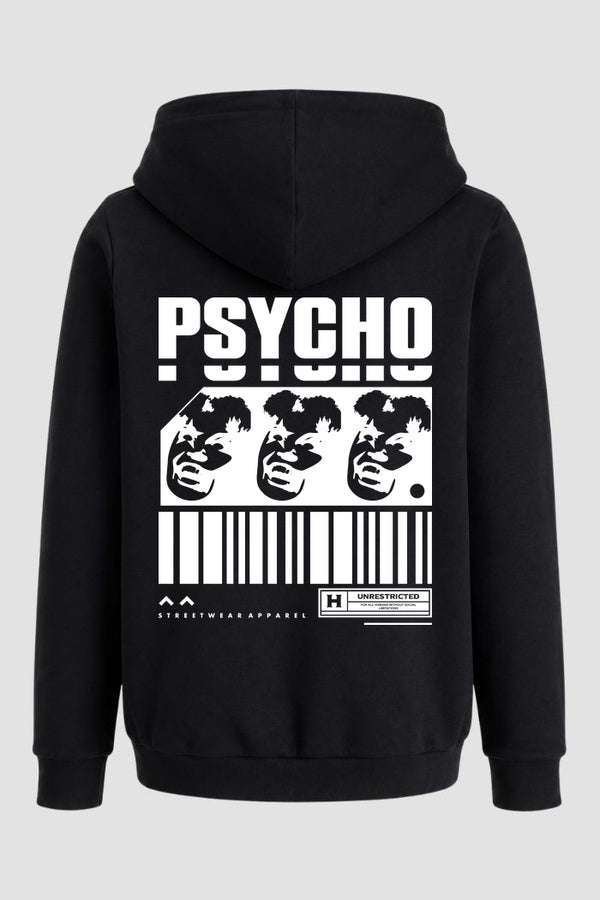 Moletom Canguru Streetwear Unissex Com Capuz | Psycho Est.369-368