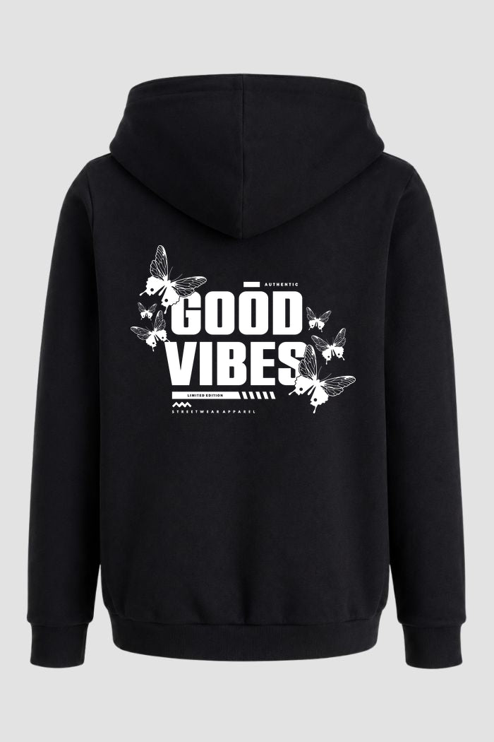 Moletom Canguru Streetwear Unissex Com Capuz | Good Vibes Est.371-372