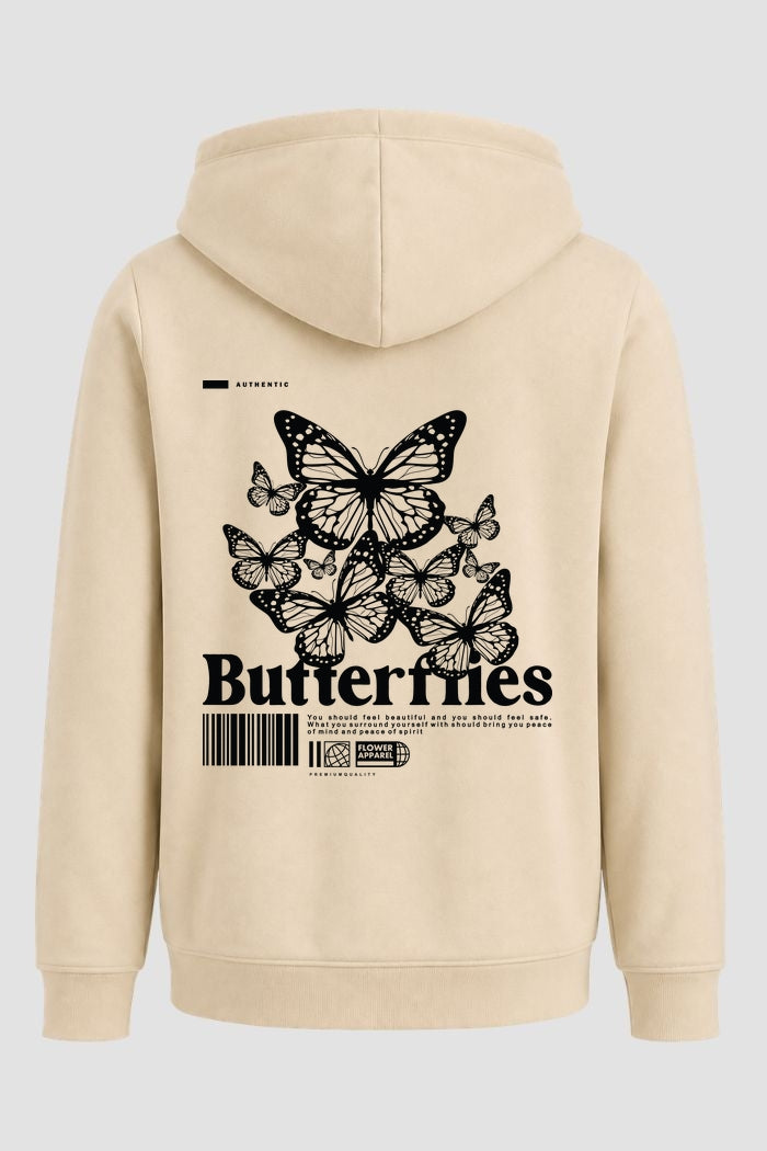 Moletom Canguru Streetwear Unissex Com Capuz | Butterflies Est.377-378