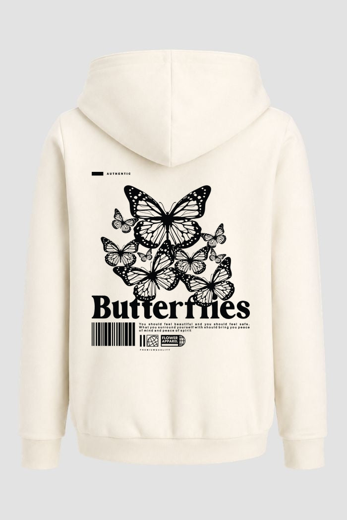 Moletom Canguru Streetwear Unissex Com Capuz | Butterflies Est.377-378