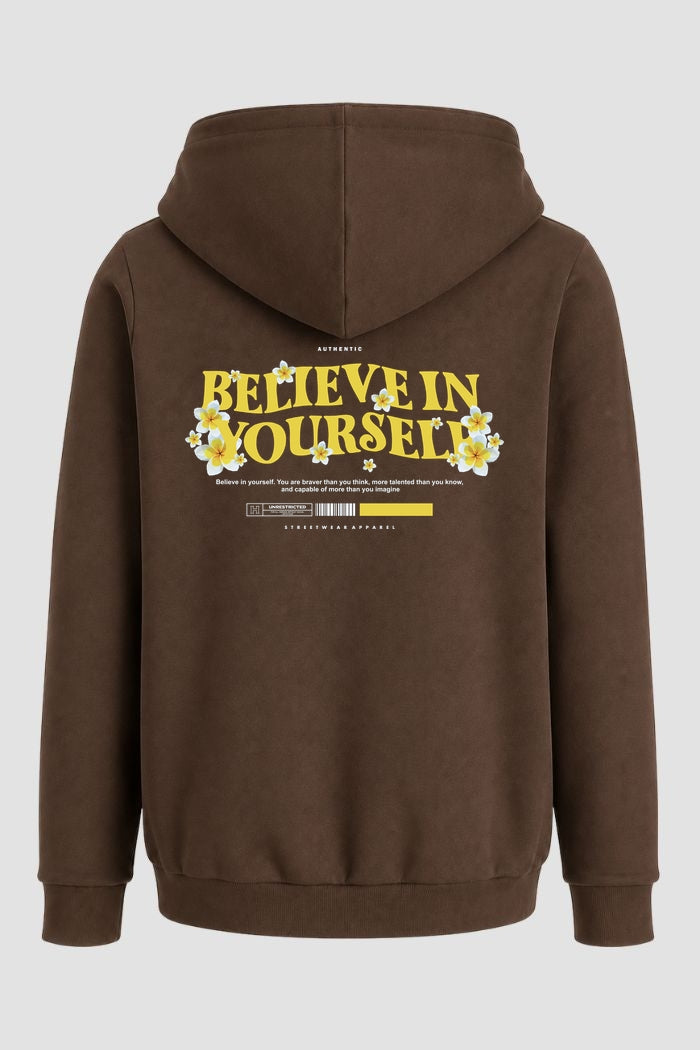 Moletom Canguru Streetwear Unissex Com Capuz | Believe In Yourself Est.384-383
