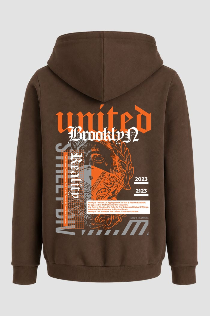 Moletom Canguru Streetwear Unissex Com Capuz | United Brooklyn Est.397-398