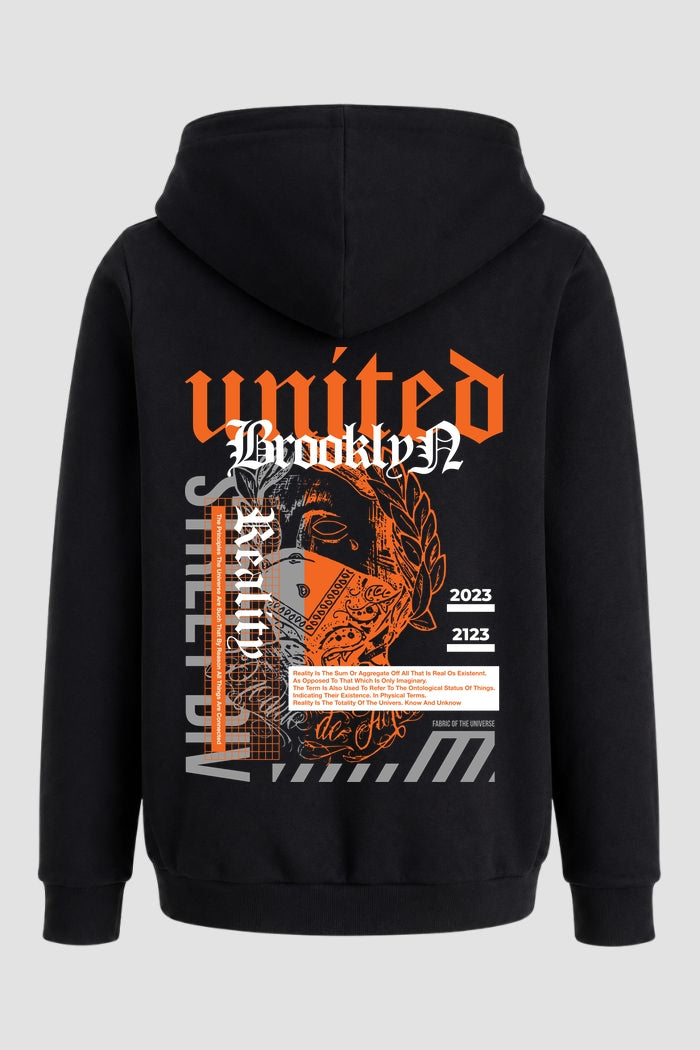 Moletom Canguru Streetwear Unissex Com Capuz | United Brooklyn Est.397-398
