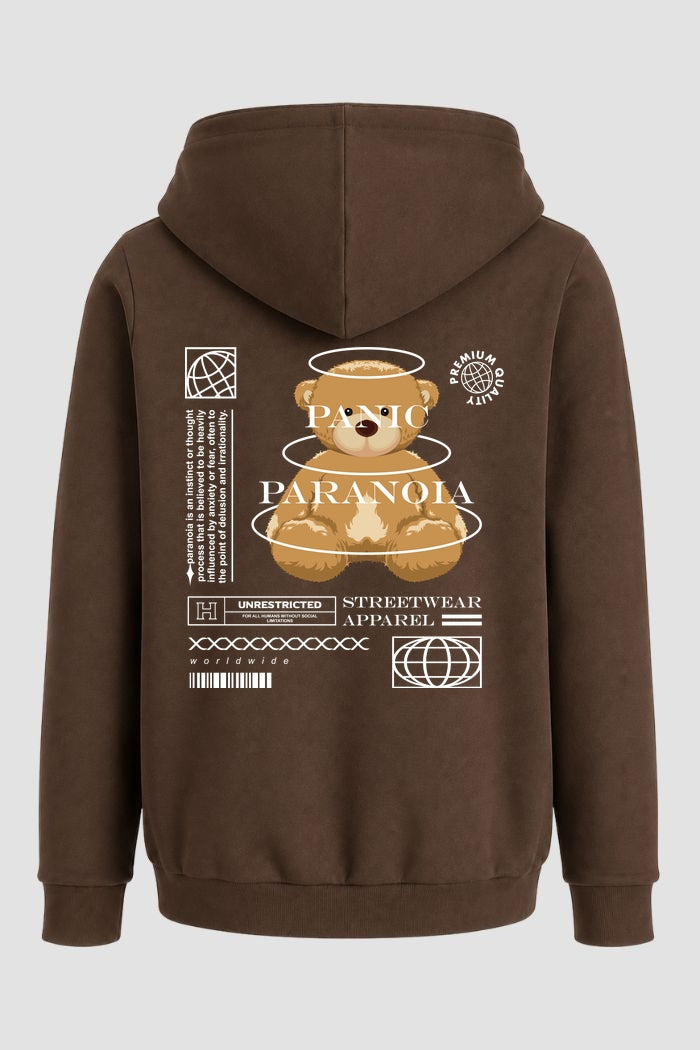 Moletom Canguru Streetwear Unissex Com Capuz | Panic Paranoia Est.411-412