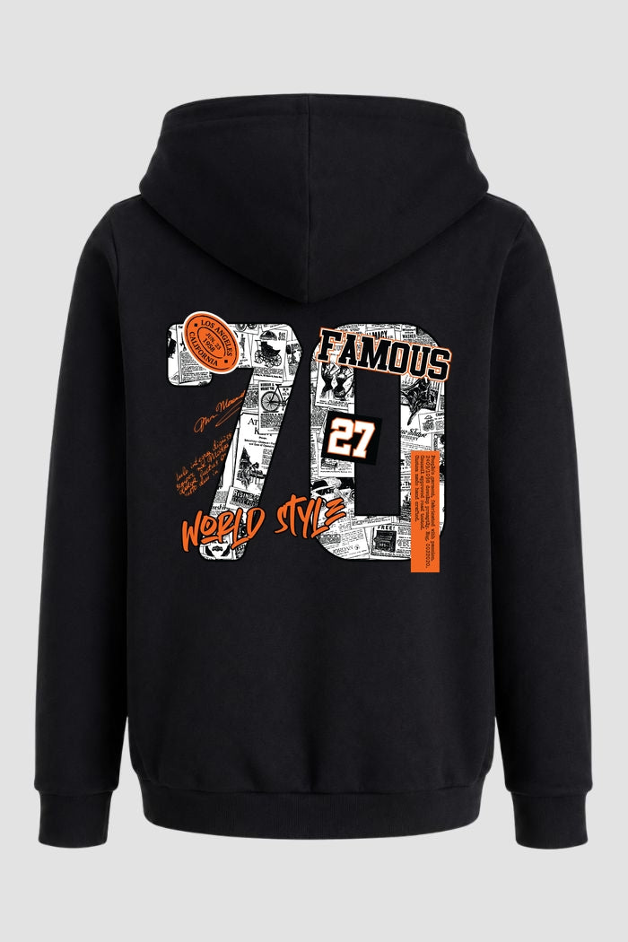 Moletom Canguru Streetwear Unissex Com Capuz | Famous 70 Est. 428