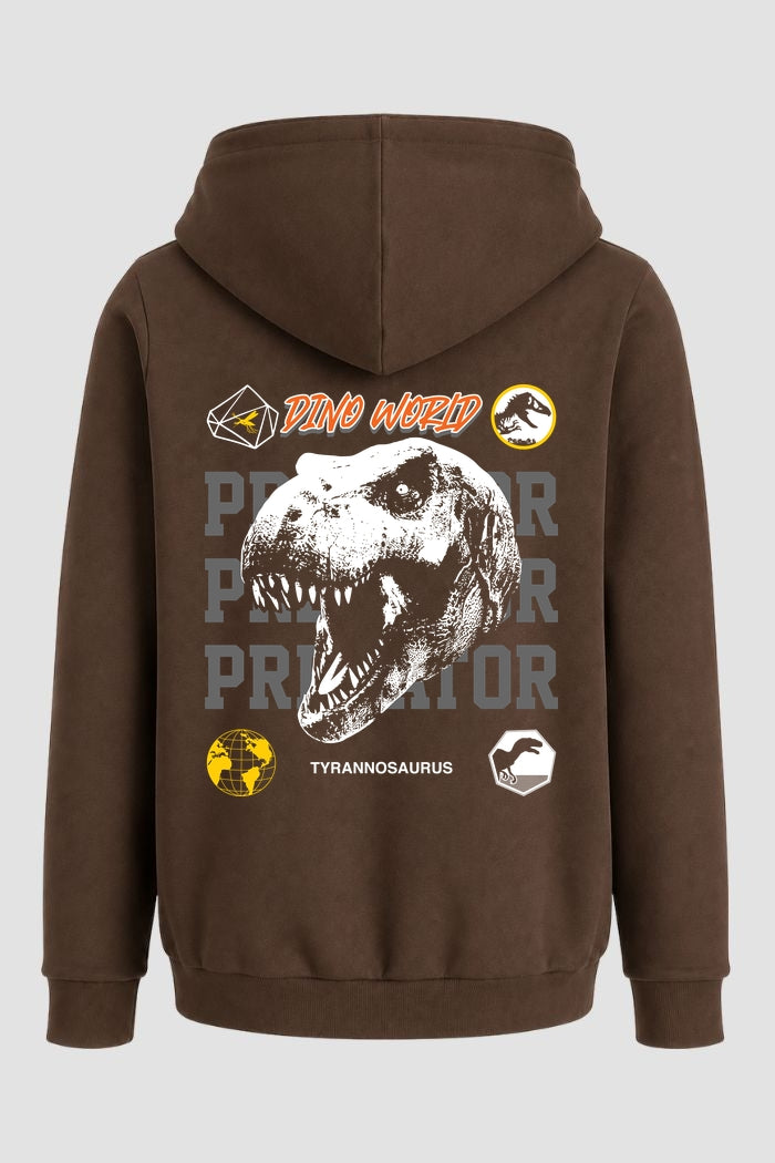 Moletom Canguru Streetwear Unissex Com Capuz | Dino Word Predator Est.333-334