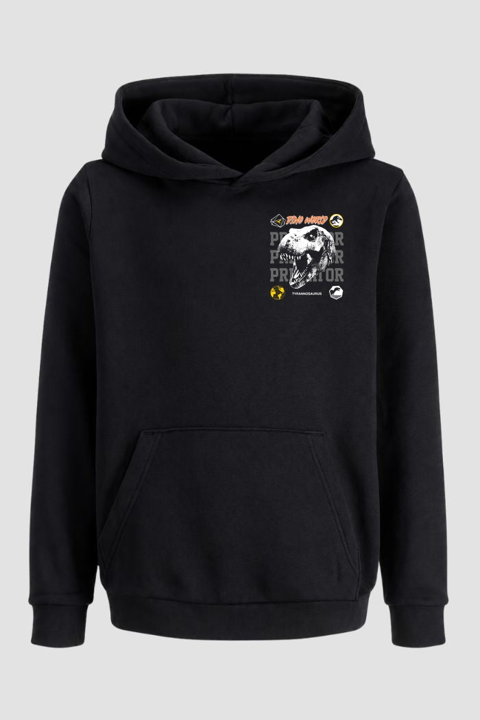 Moletom Canguru Streetwear Unissex Com Capuz | Dino Word Predator Est.333-334