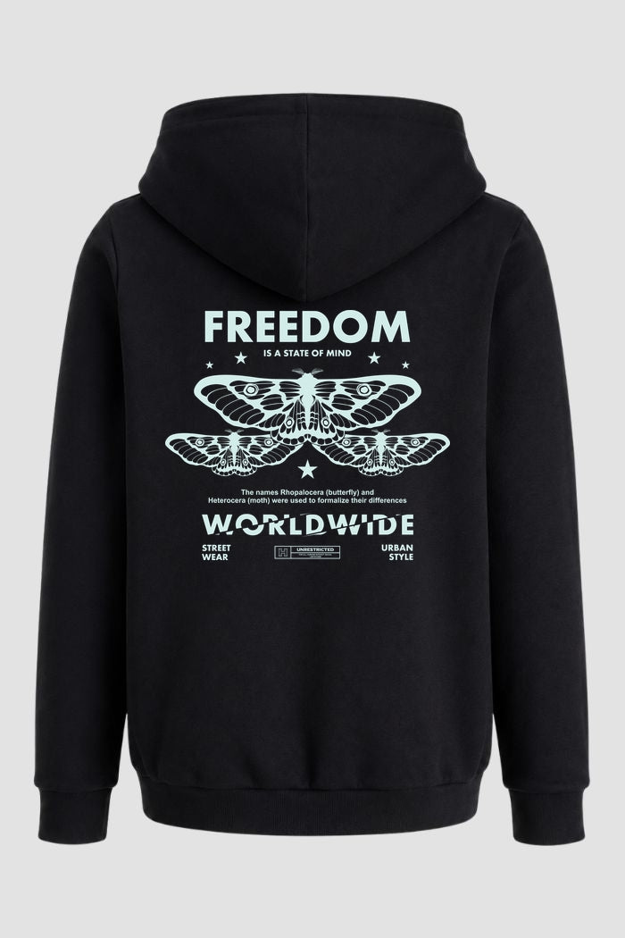 Moletom Canguru Streetwear Unissex Com Capuz | Freedom Worldwide Est.443-444