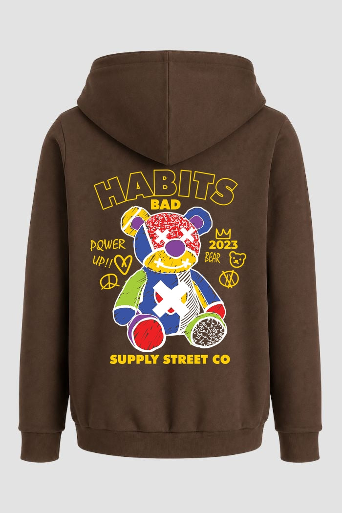 Moletom Canguru Streetwear Unissex Com Capuz | Bad Habits Est.453-454