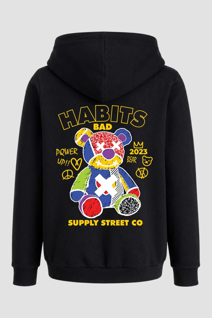 Moletom Canguru Streetwear Unissex Com Capuz | Bad Habits Est.453-454