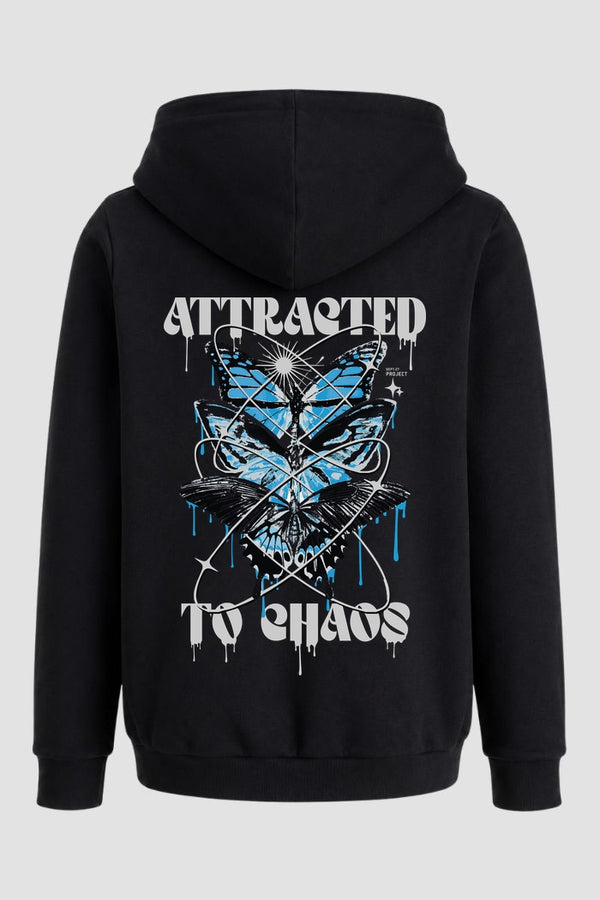 Moletom Canguru Streetwear Unissex Com Capuz | Attracted To Chaos Est 457-458