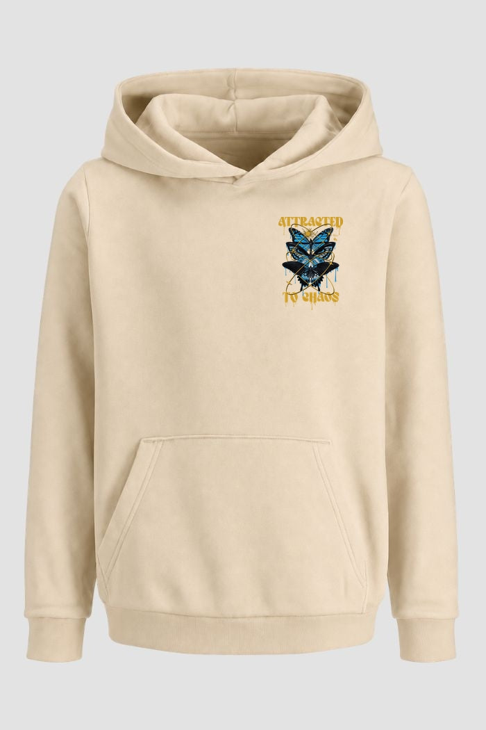 Moletom Canguru Streetwear Unissex Com Capuz | Attracted To Chaos Est 457-458