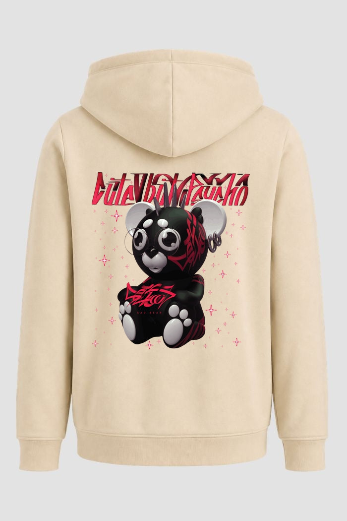 Moletom Canguru Streetwear Unissex Com Capuz | Cute Vibes Psycho Est.464