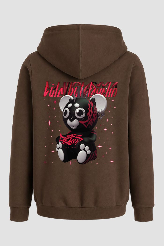 Moletom Canguru Streetwear Unissex Com Capuz | Cute Vibes Psycho Est.464