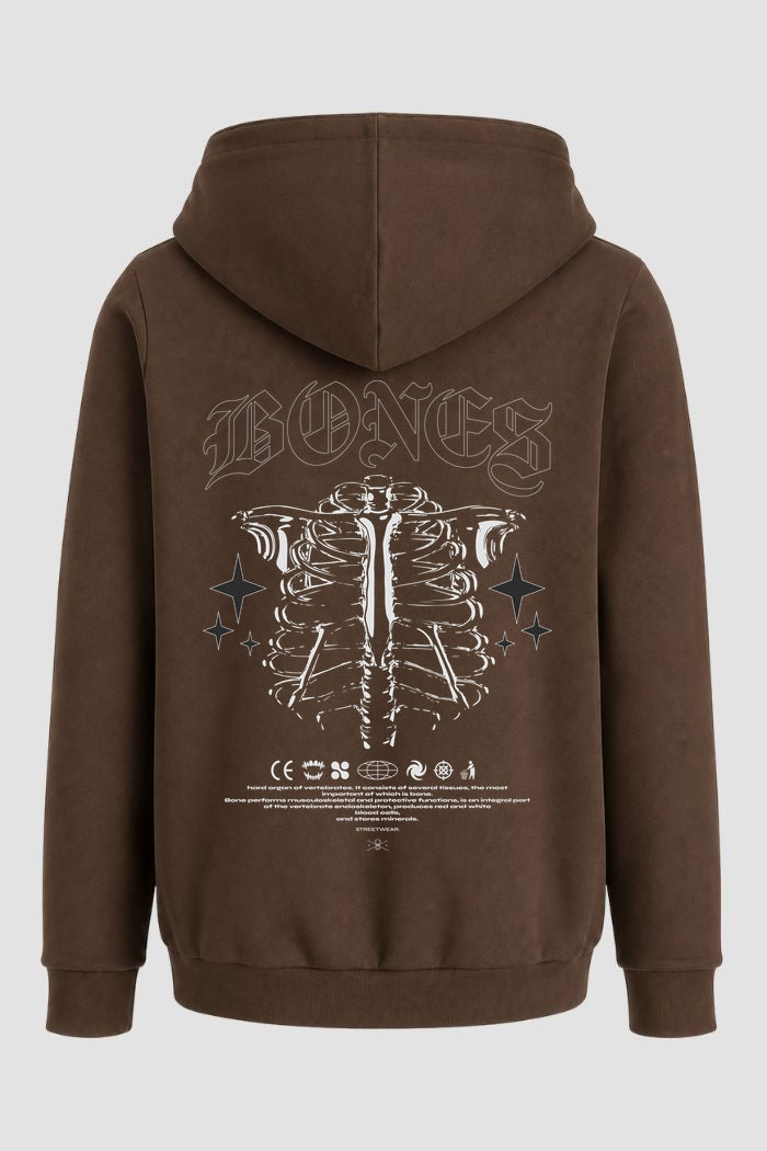 Moletom Canguru Streetwear Unissex Com Capuz | Bones EST. 473-474