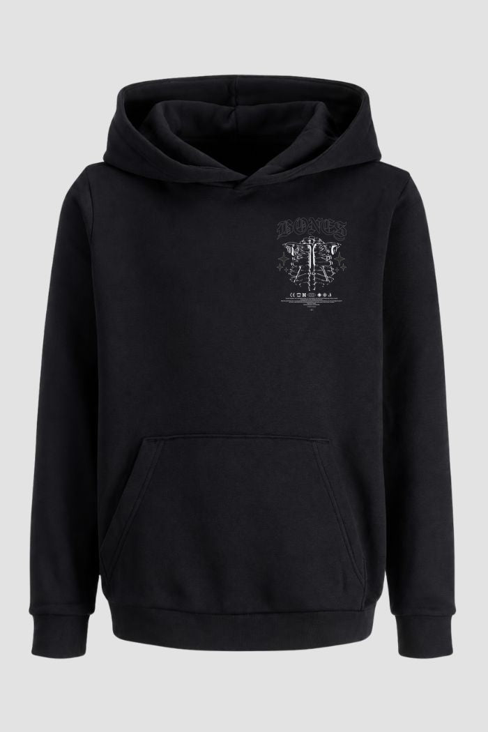 Moletom Canguru Streetwear Unissex Com Capuz | Bones EST. 473-474