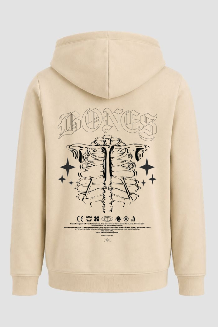 Moletom Canguru Streetwear Unissex Com Capuz | Bones EST. 473-474