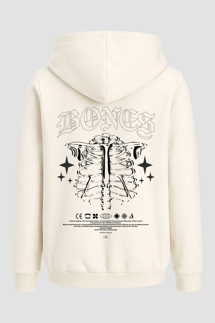 Moletom Canguru Streetwear Unissex Com Capuz | Bones EST. 473-474
