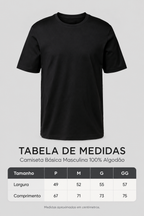 Camiseta Basica 100% Algodão Masculina - Marrom