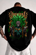 Camiseta Oversized Treino Academia - Broly Heavy Metal