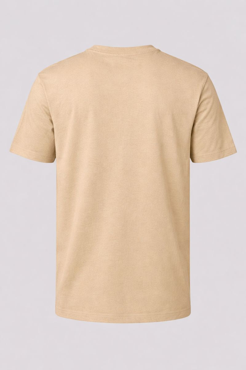 Camiseta Basica 100% Algodão Masculina - Bege