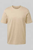 Camiseta Basica 100% Algodão Masculina - Bege