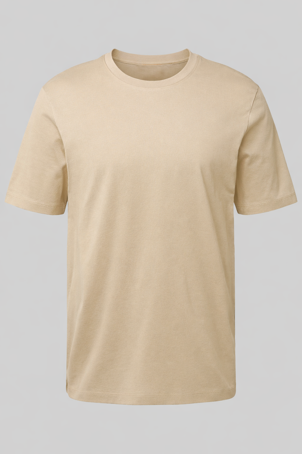 Camiseta Basica 100% Algodão Masculina - Bege